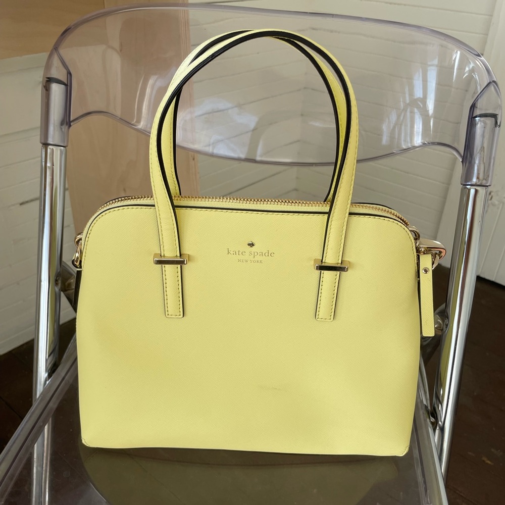 Kate Spade Lemon Yellow Cedar Street Maise Satchel